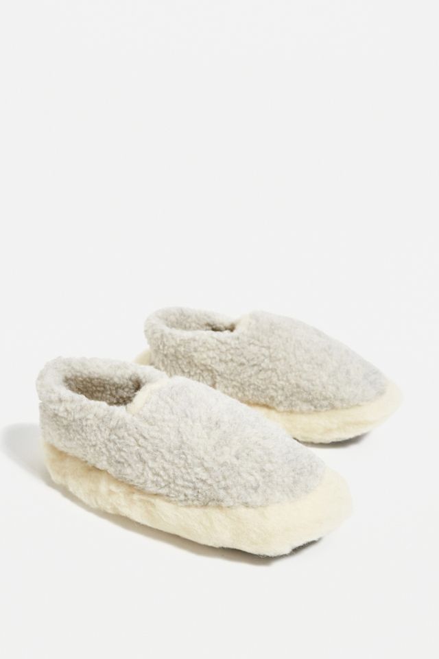 Yoko Wool Grey Siberian Slippers Urban Outfitters UK