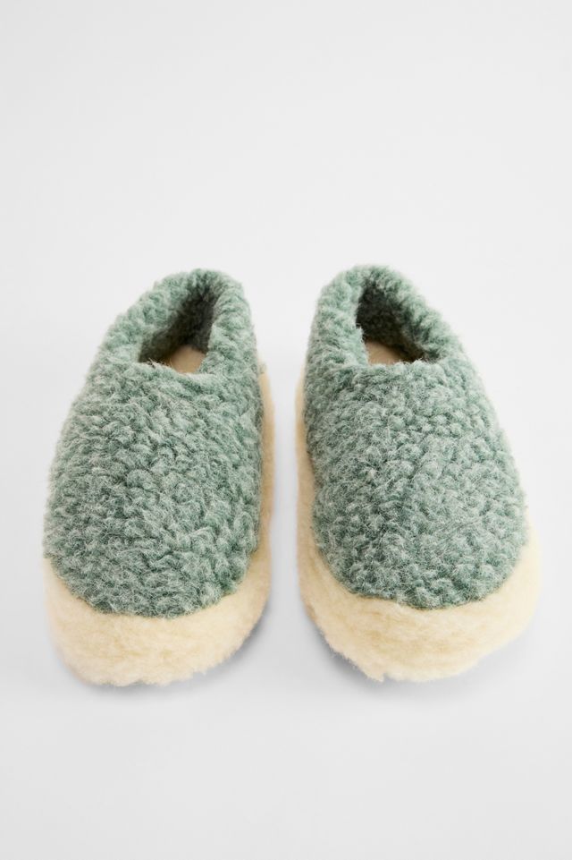 Pantofole Yoko in Lana Verde