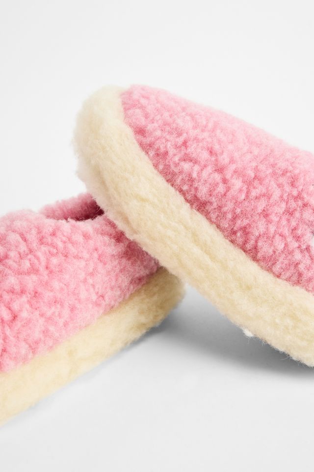 Yoko Pink Wool Slippers #3