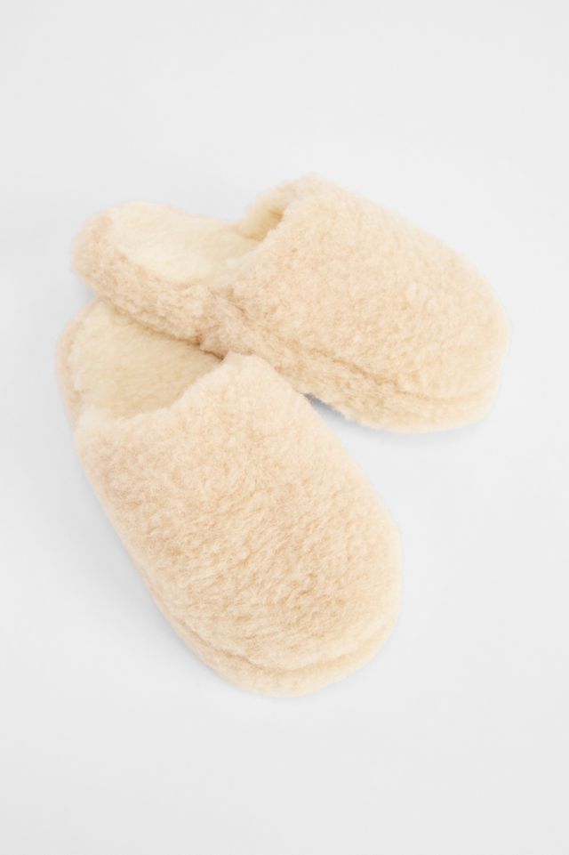 Yoko Beige Wool Slippers