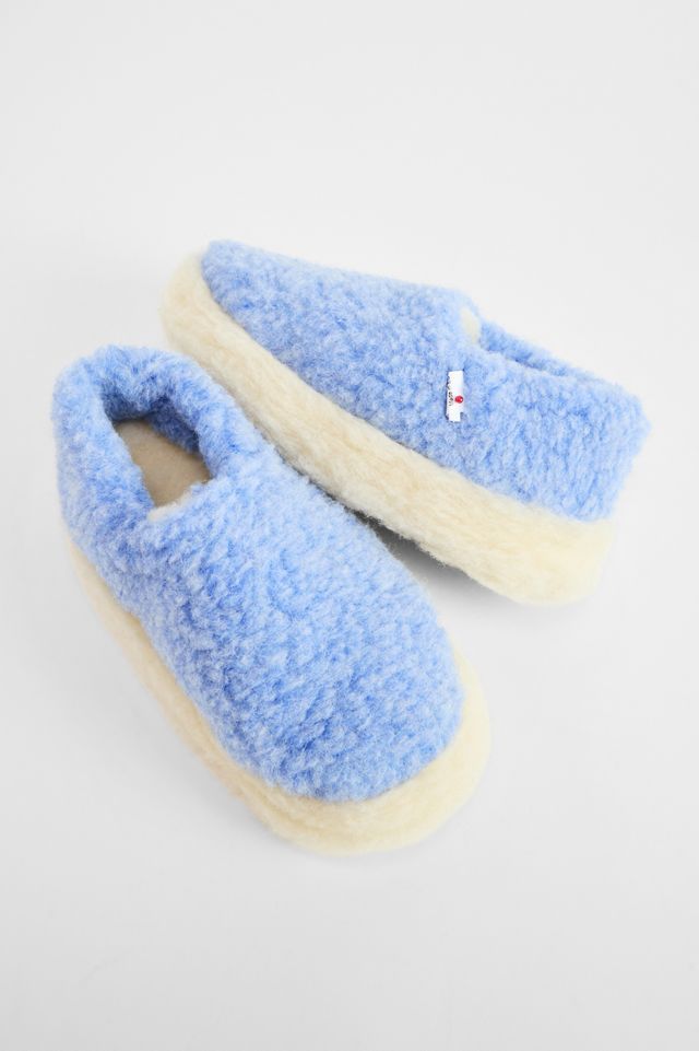 Yoko Blue Wool Slippers #2