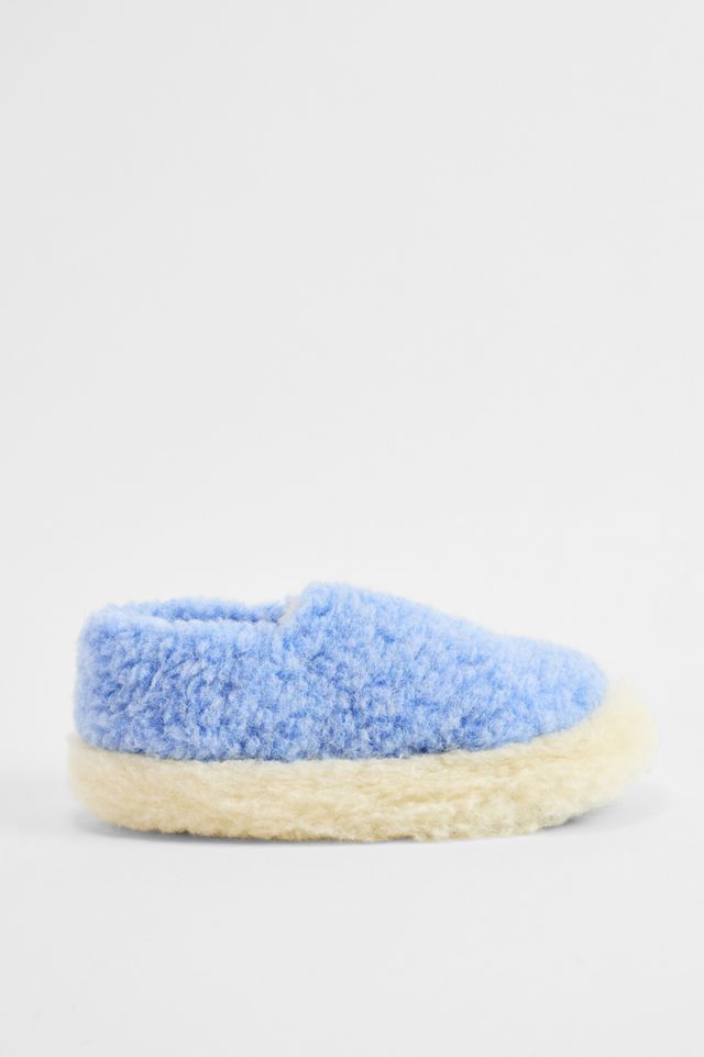 Yoko Blue Wool Slippers #1