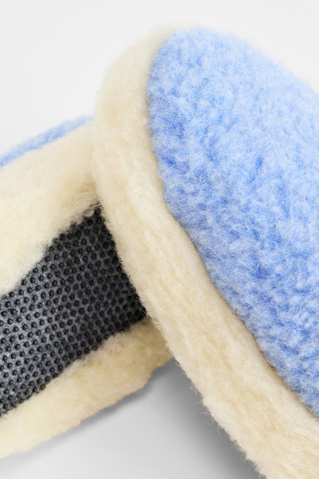 Yoko Blue Wool Slippers #4