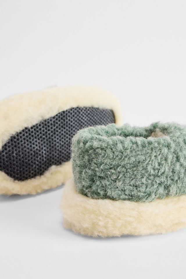 Yoko Wool Green Full Slippers #2