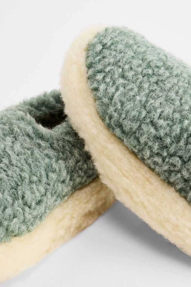 Yoko Wool Green Full Slippers #3