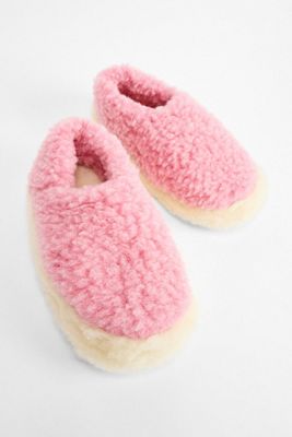Yoko Wool Rosa Vollständige Hausschuhe