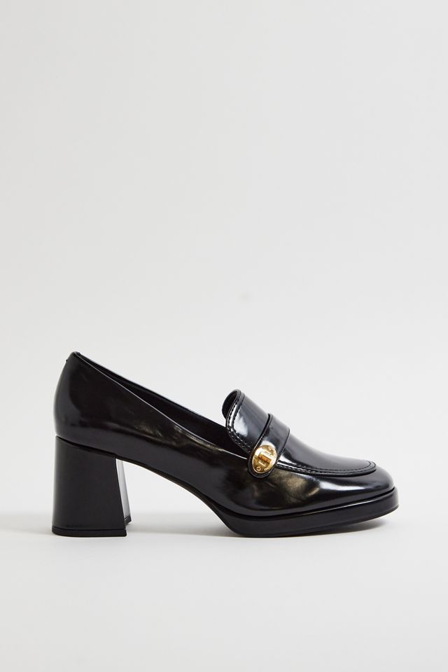 Charles & Keith Black Metallic Accent Loafer Pumps #3