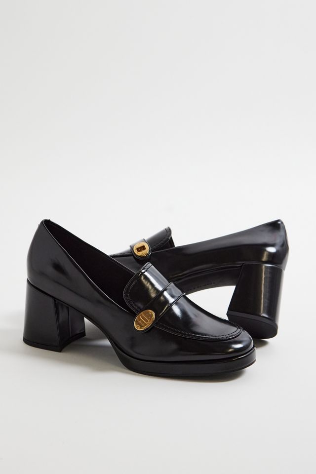 Charles & Keith Black Metallic Accent Loafer Pumps #4