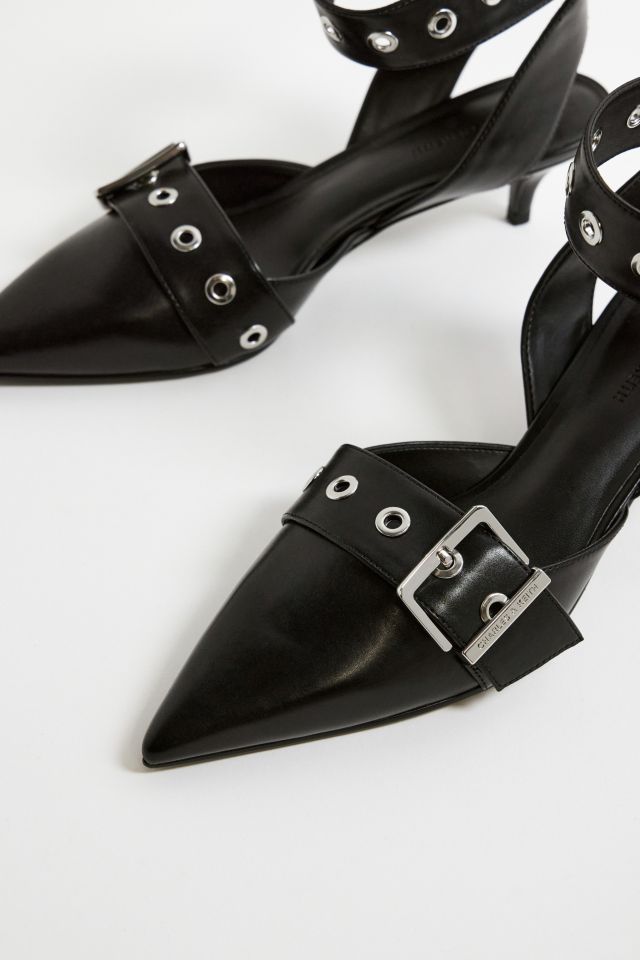 Charles & Keith Grommet-Strap Kitten-Heel Pumps | Urban Outfitters UK