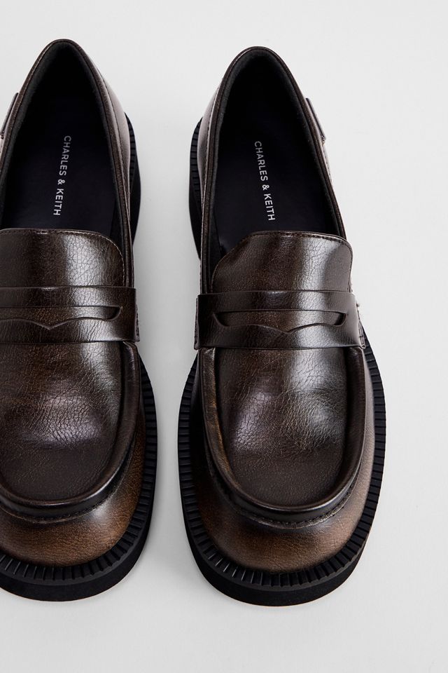 Charles & Keith Burnished Brown Loafers #3