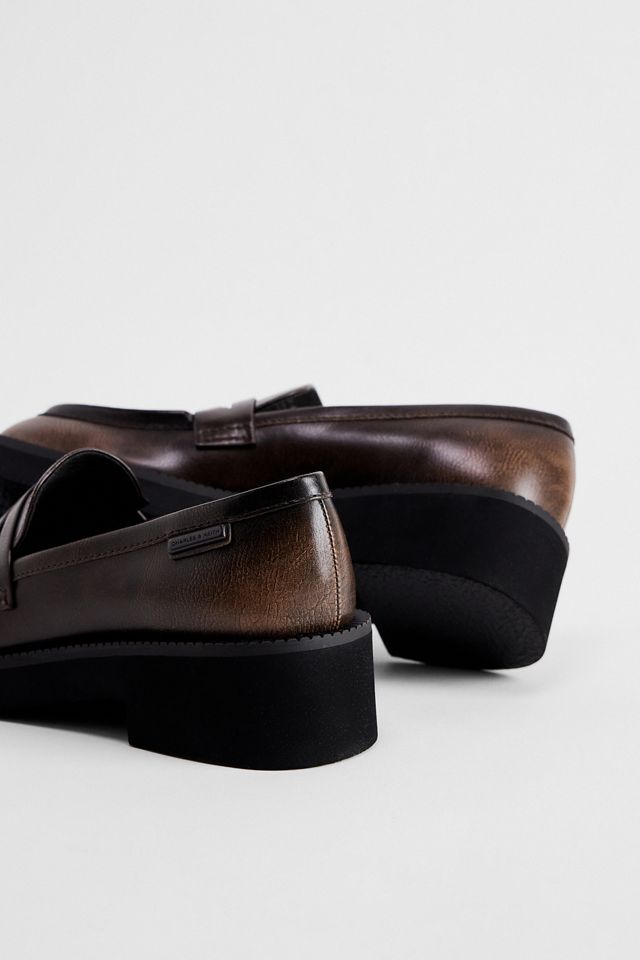 Charles & Keith Burnished Brown Loafers #4
