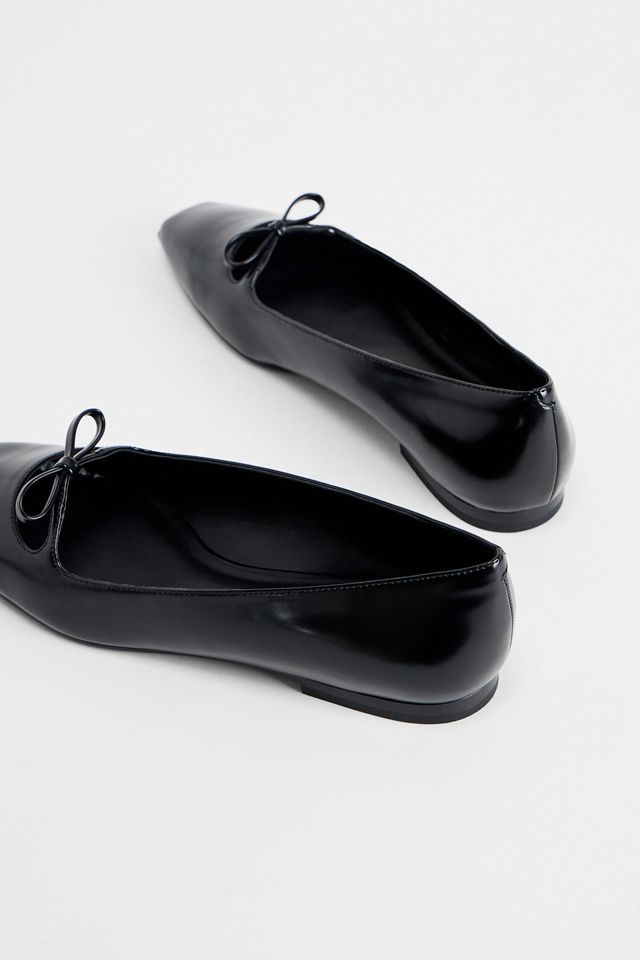 Charles & Keith Black Bow Ballerina Shoes #4