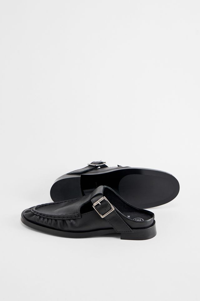 Miista Black Gianna Buckled Mules #1