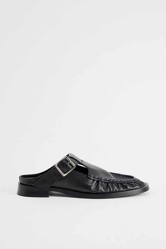 Miista Black Gianna Buckled Mules #2