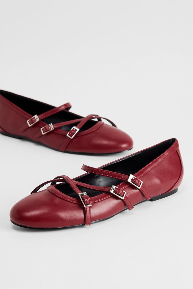 RAID Burgundy Maisy Ballerina Shoes #1