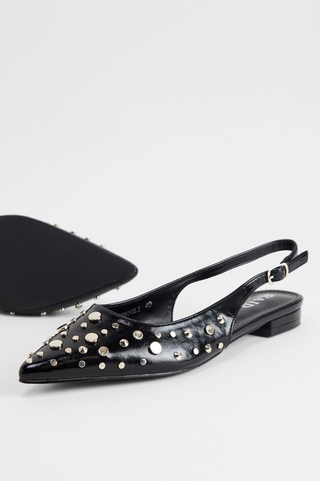 RAID Black Connoly Studded Slingback Shoes #3
