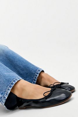 RAID Black Aashi Bow Detail Ballet Flats