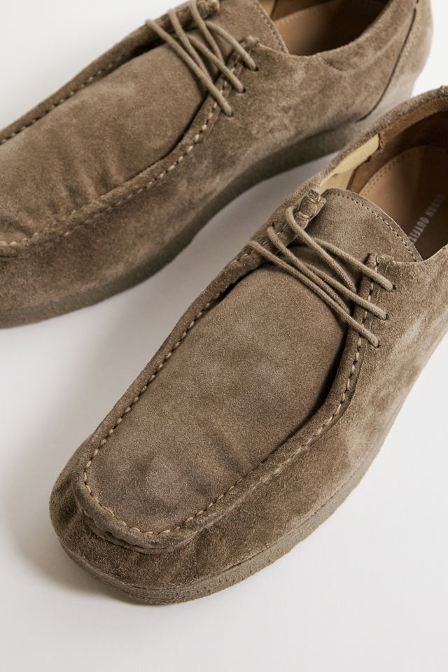 UO The Moc Taupe Lace-Up Suede Shoes  #4