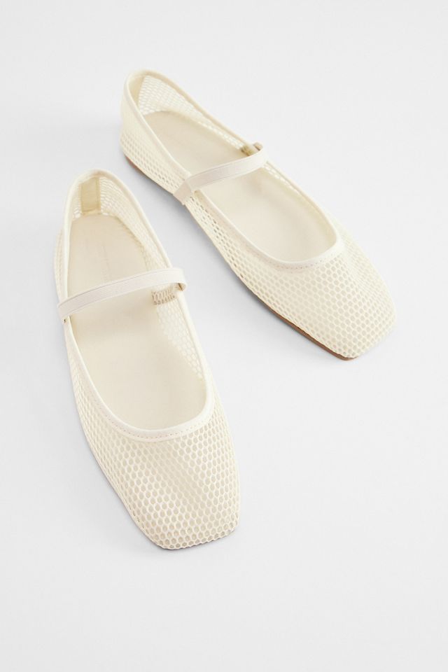 UO Off-White Mesh Ballerina Shoes #1