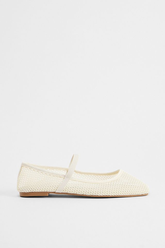UO Off-White Mesh Ballerina Shoes #2