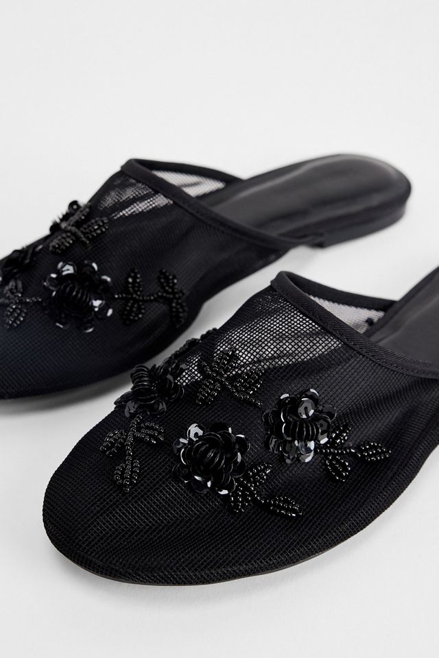 UO Embellished Mesh Flat Mules #4