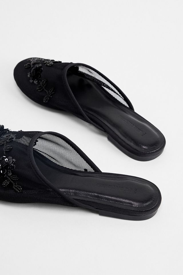 UO Embellished Mesh Flat Mules #5