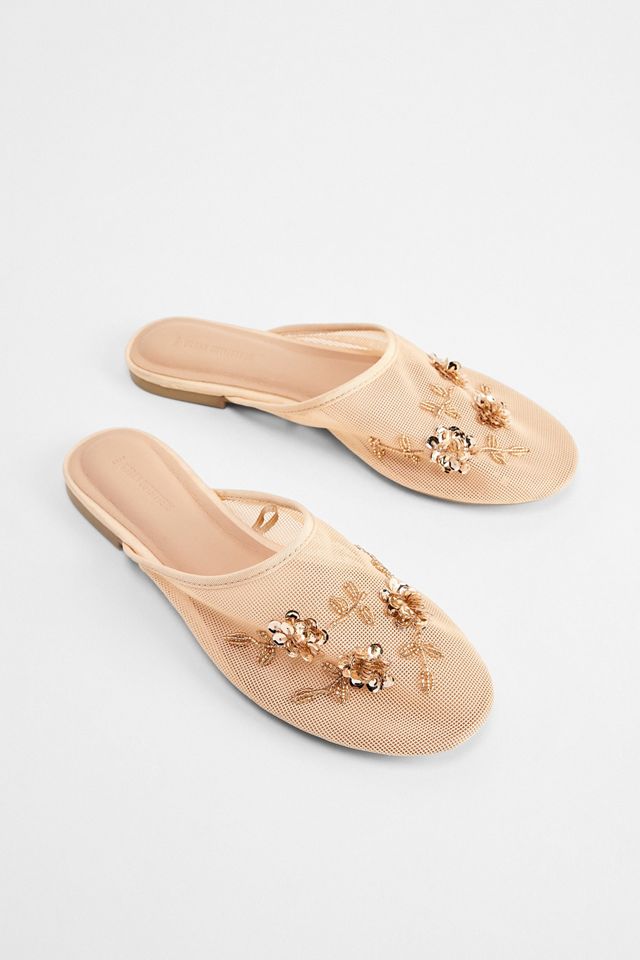 UO Embellished Mesh Flat Mules #1