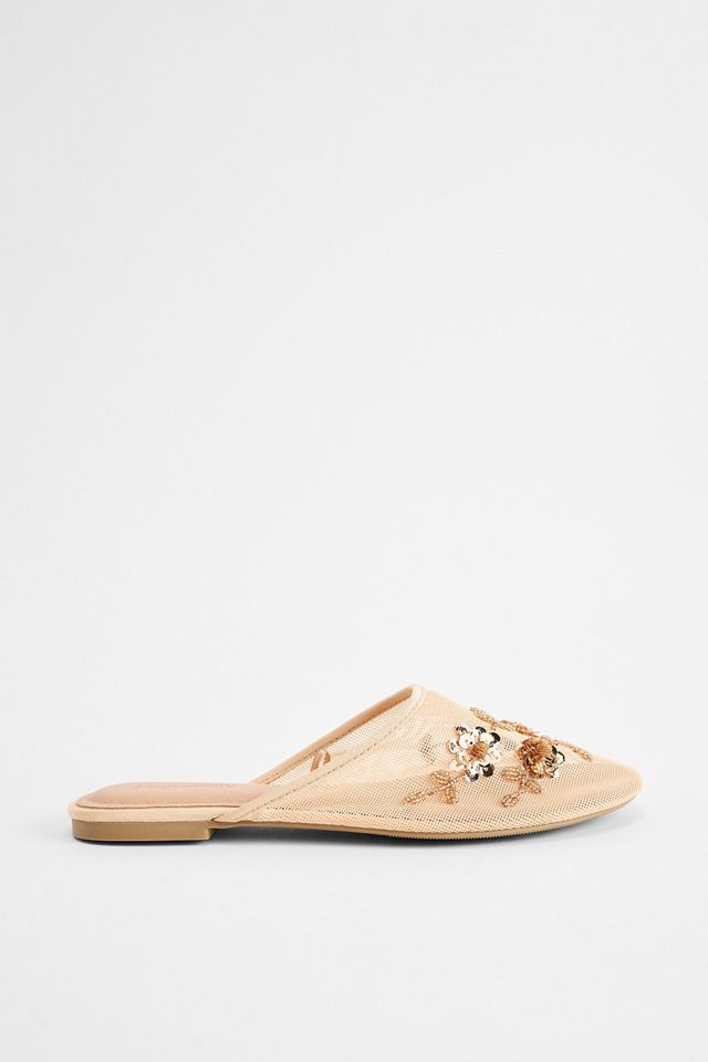 UO Embellished Mesh Flat Mules #2