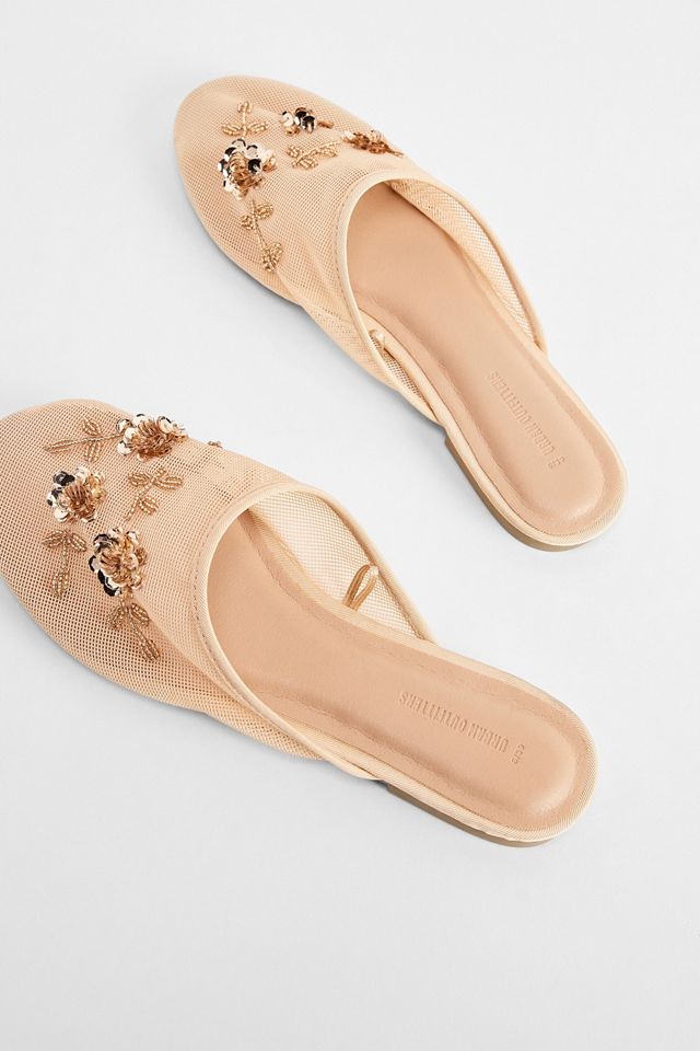UO Embellished Mesh Flat Mules #4