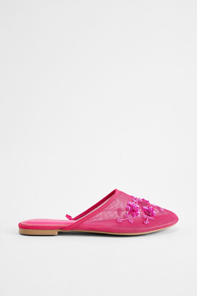UO Embellished Mesh Flat Mules #4