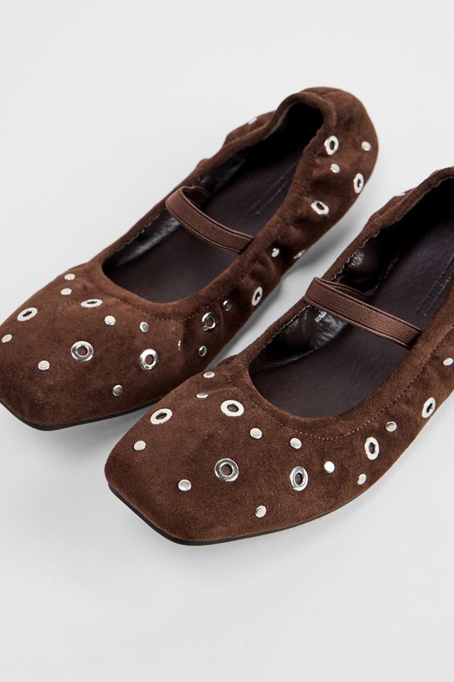 Chaussures ballerines marron à clous Storm UO #3