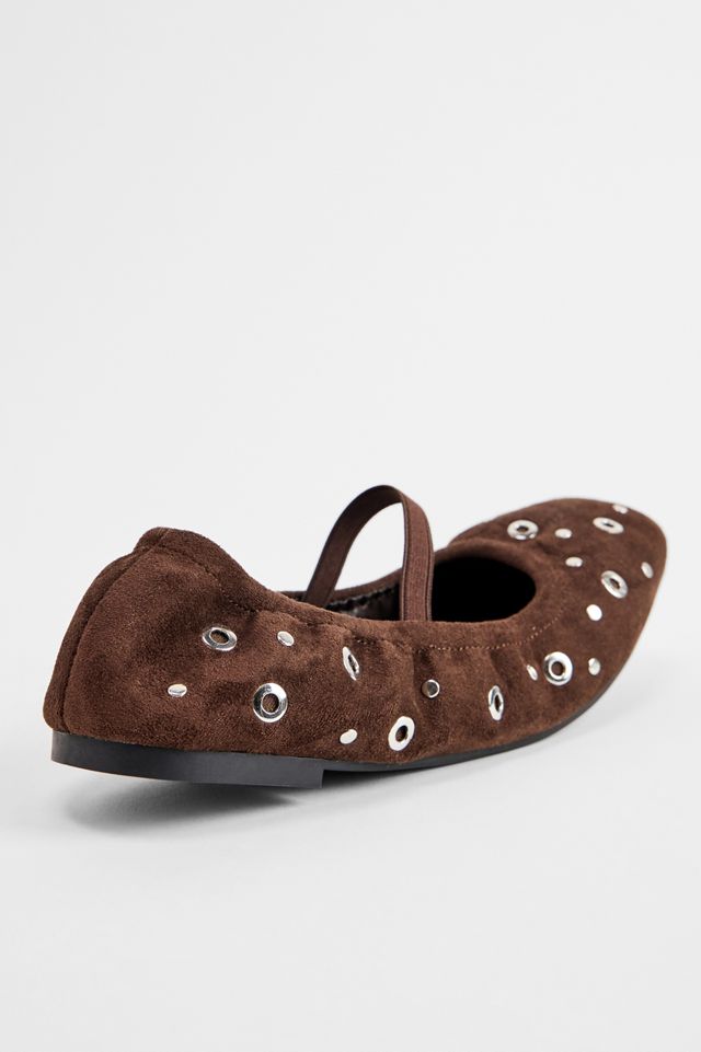 Chaussures ballerines marron à clous Storm UO #4