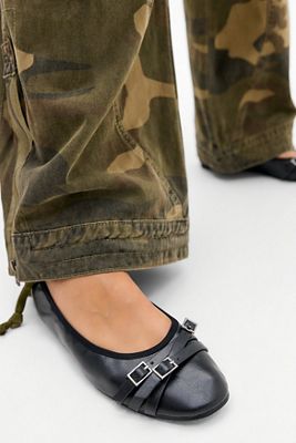 UO Schwarze Lisbon Ballerinas