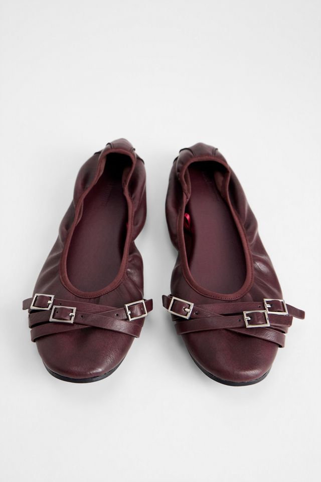 UO Burgunderfarbene Lisbon Ballerinas #1