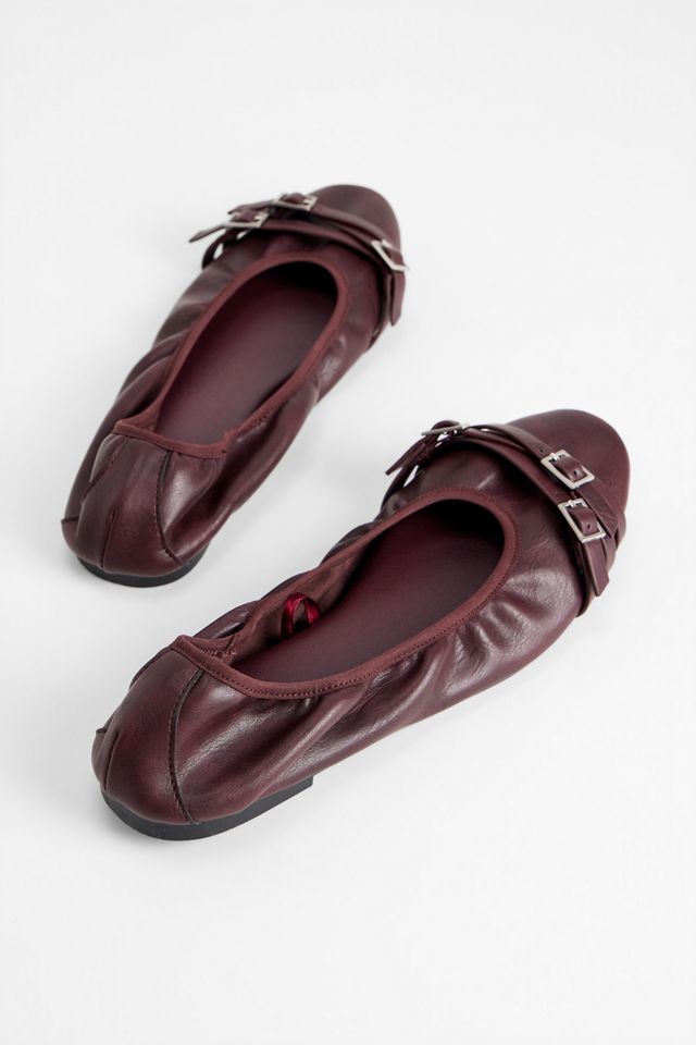 UO Burgunderfarbene Lisbon Ballerinas #4