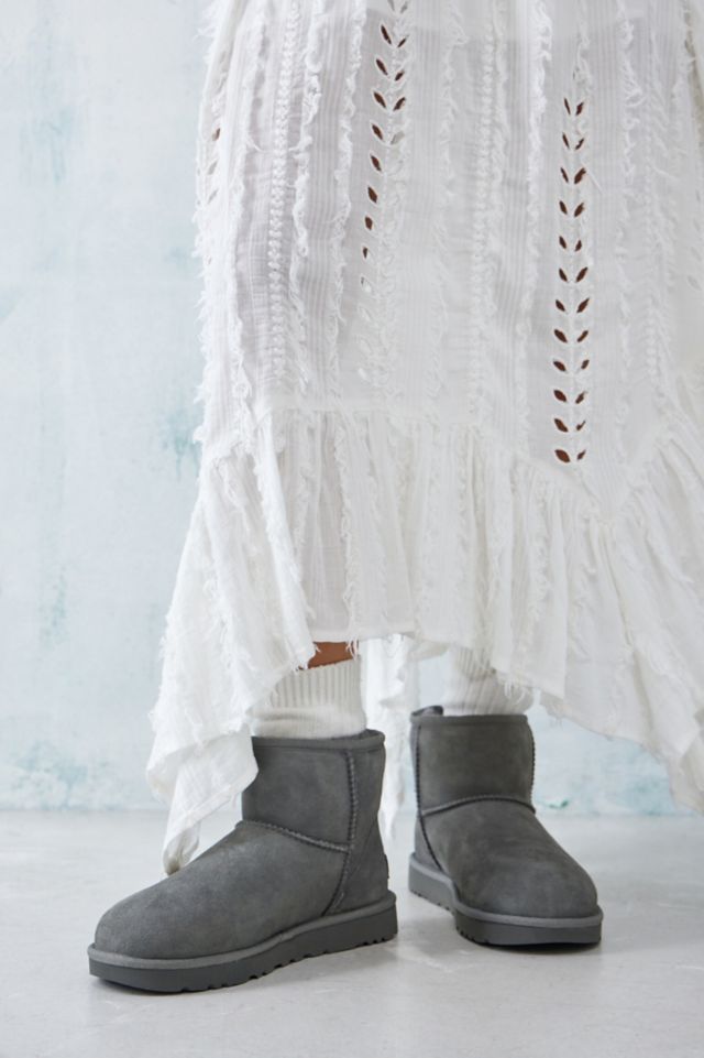 UGG Grey Classic Mini II Boots Urban Outfitters UK