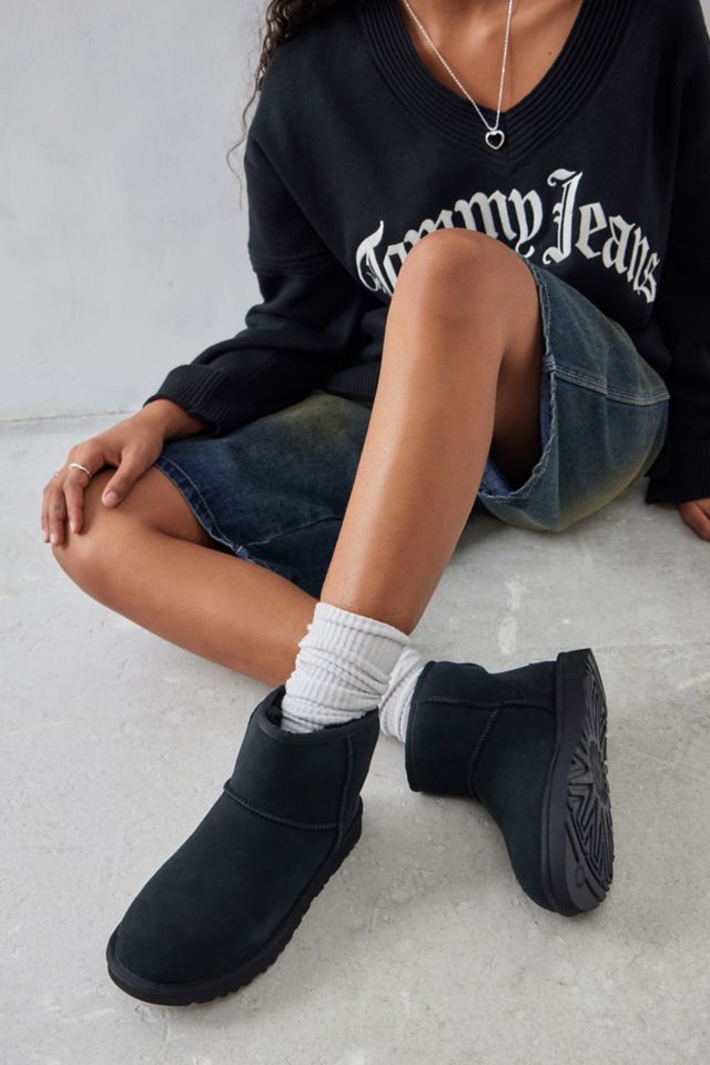 UGG Black Classic Mini II Boots Urban Outfitters UK