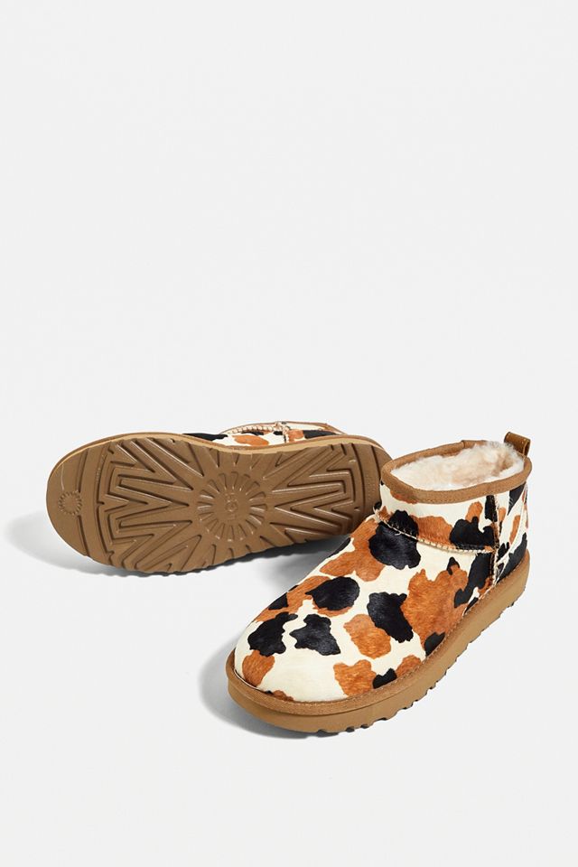 UGG Classic Ultra-Mini Cow Print Boots #3