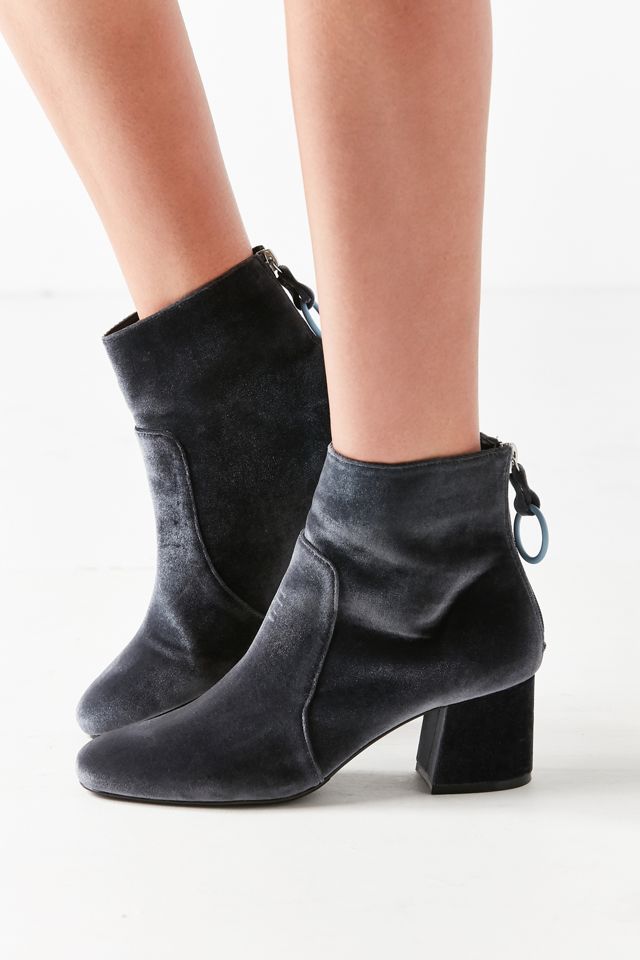 Harlow Velvet O-Ring Ankle Boots #2