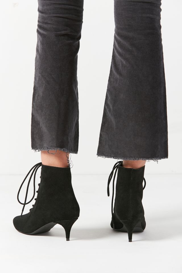 Aria Lace-Up Kitten Heel Boots #4