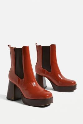 Circus NY Stace Platform Chelsea Boots - Brown UK 6 at Urban Outfitters