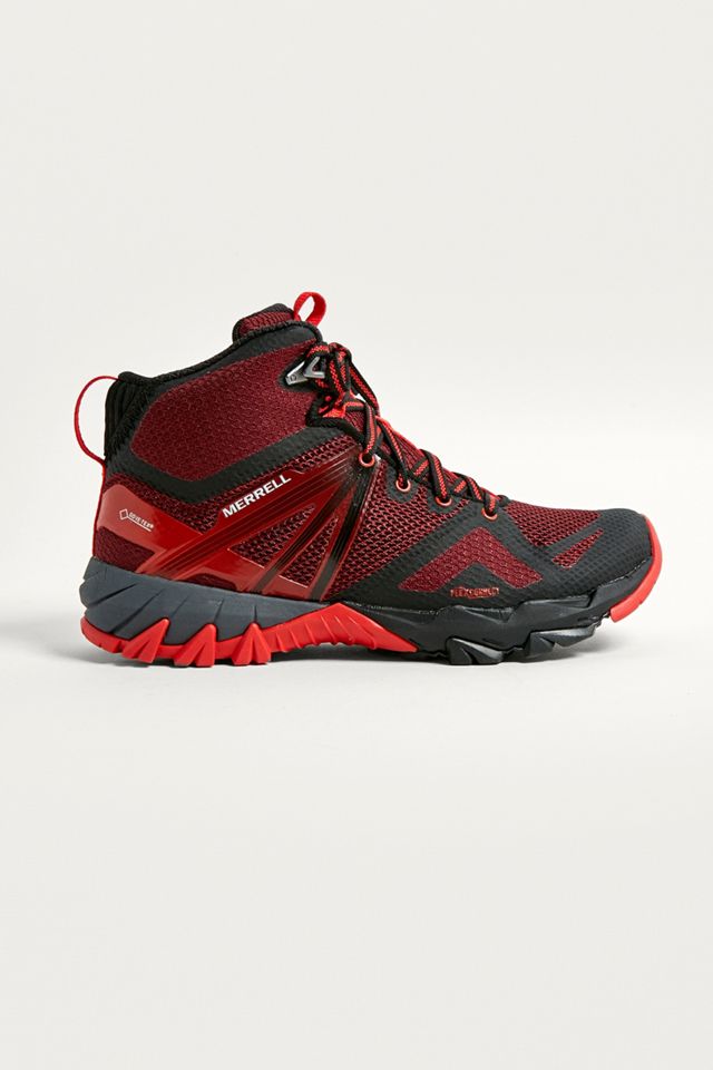 Merrell MQM Flex Mid Red Waterproof Hiking Boots Urban Outfitters UK