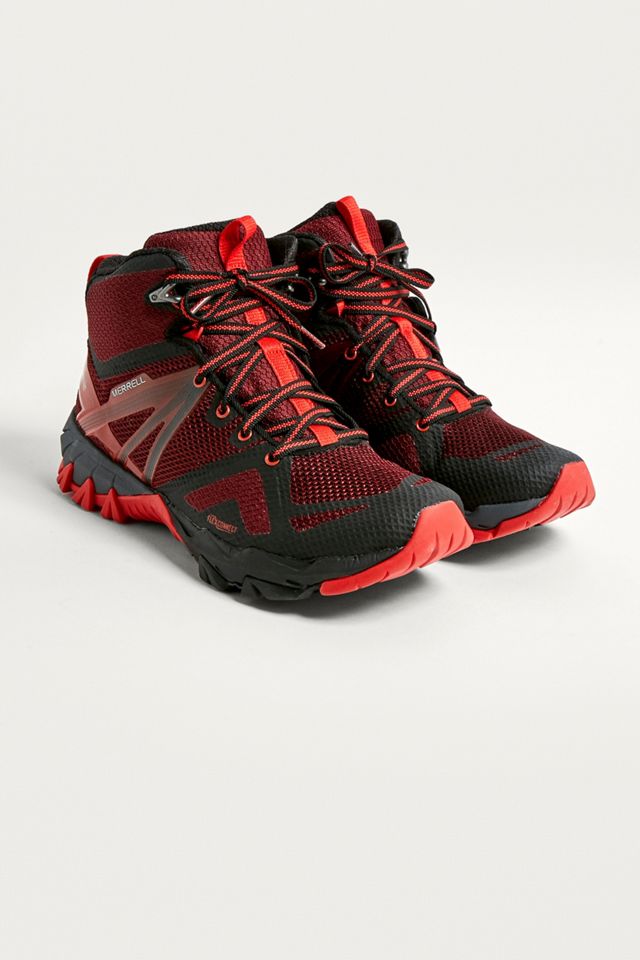 Merrell MQM Flex Mid Red Waterproof Hiking Boots | Urban Outfitters UK