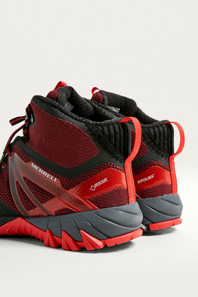 Merrell MQM Flex Mid Red Waterproof Hiking Boots | Urban Outfitters UK