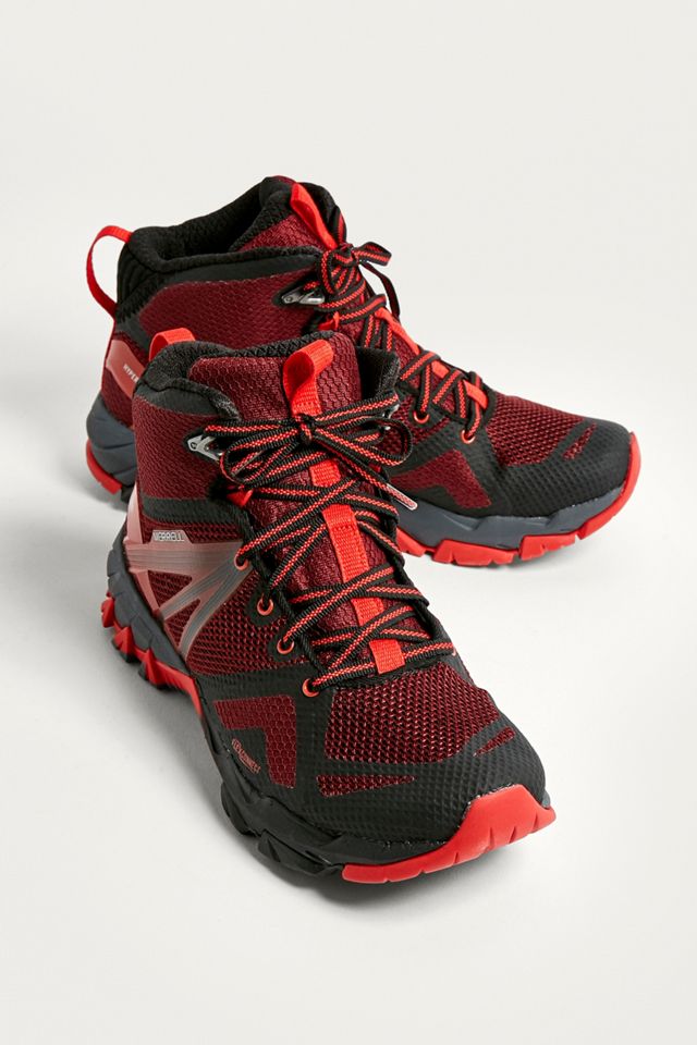 Merrell MQM Flex Mid Red Waterproof Hiking Boots | Urban Outfitters UK
