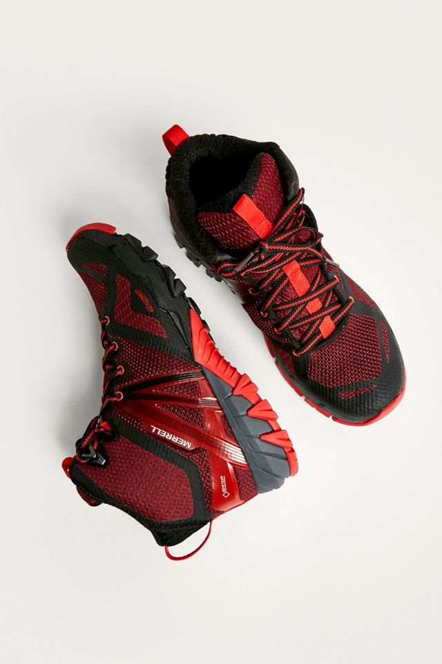 Merrell MQM Flex Mid Red Waterproof Hiking Boots | Urban Outfitters UK