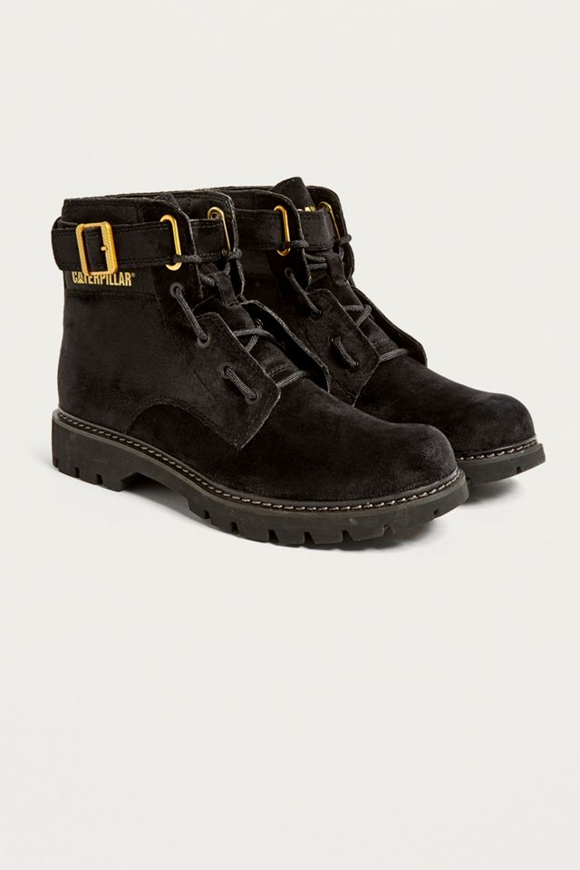 CAT Footwear Conversion Black Velvet Boots #1