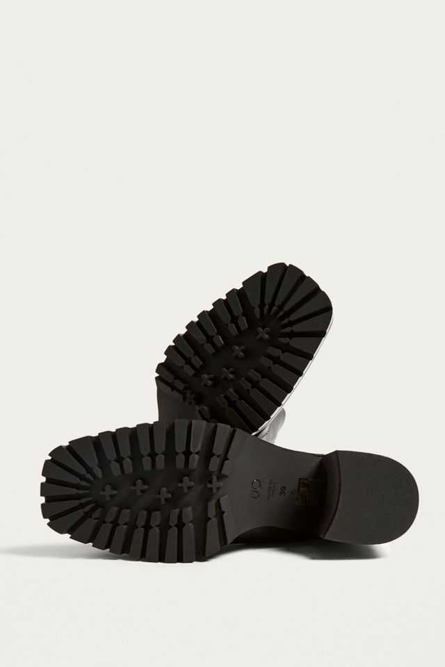 Donna Tacco Medio a Blocco Comodo Stivali Chelsea Square Toe