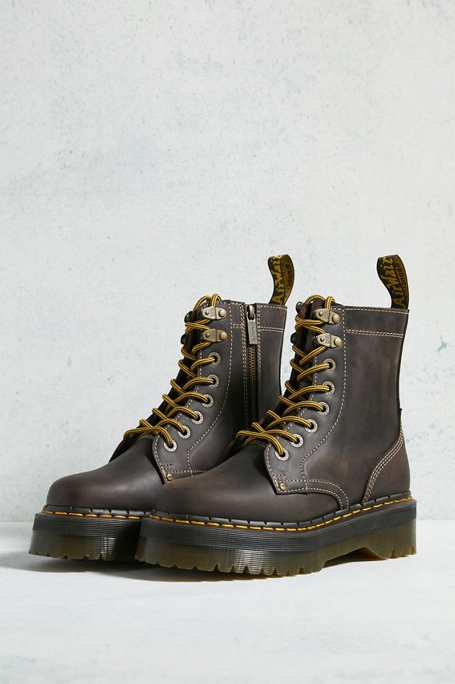 Dr. Martens Jadon Crazy Horse Leather Platform Boots #1