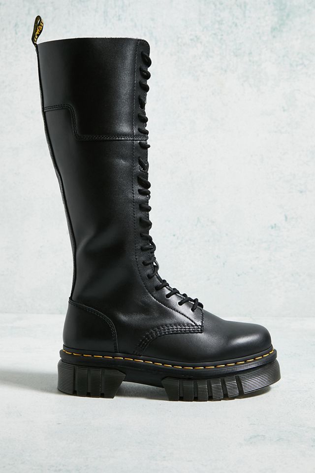 Martens Audrick 20-Eye Leather Knee High Platform Boots